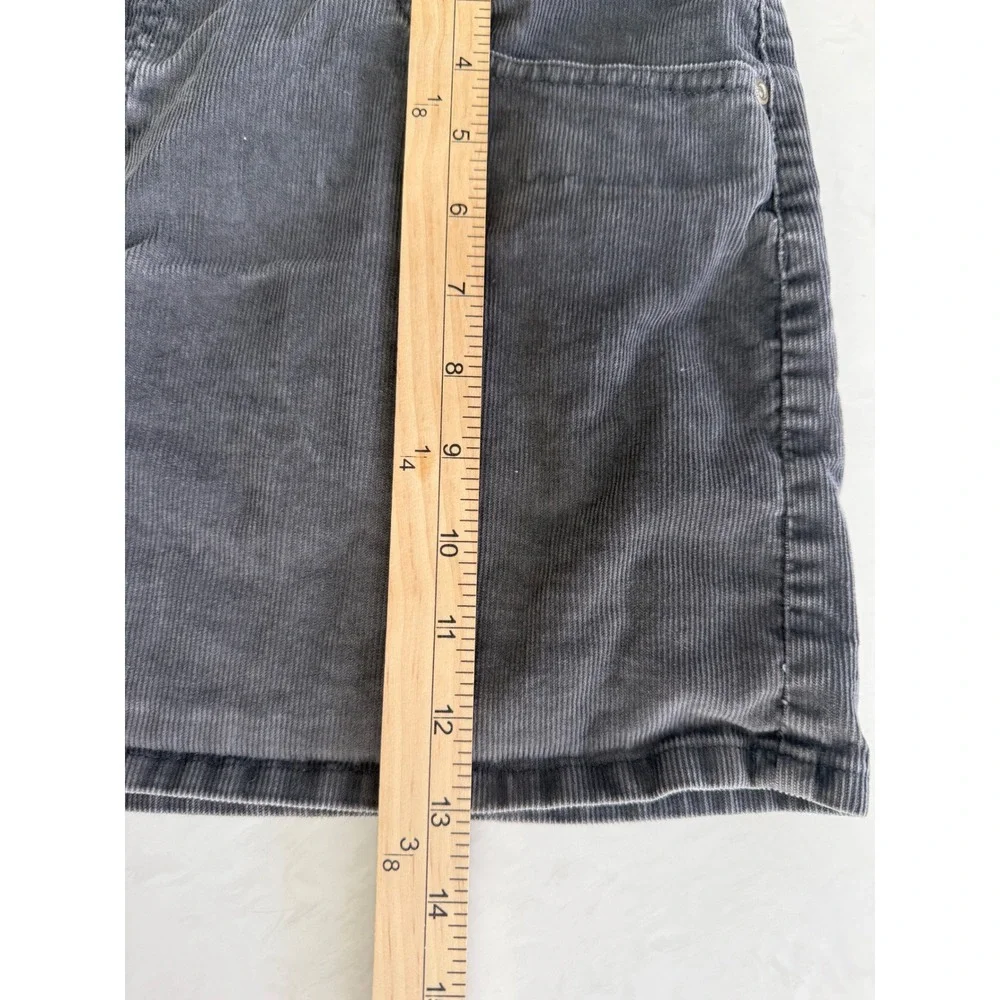Gap 1969 Corduroy Micro Mini Skirt‎ Flint Gray Size 12 Pockets Casual Preppy